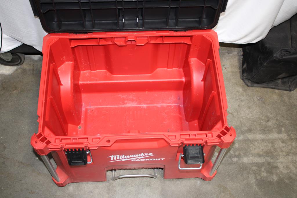 Milwaukee Packout 22in Rolling Tool Box & Small Jansport Backpack 2 Pieces