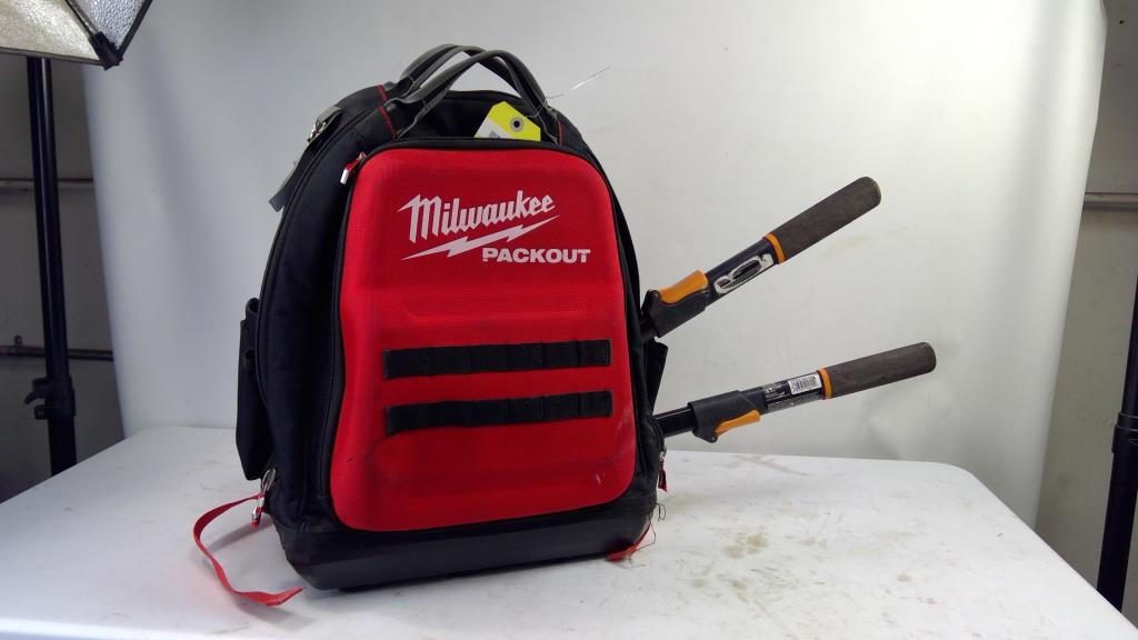 Milwaukee Packout Backpack With Fiskars Hedge Shears