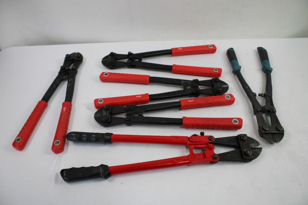 Milwaukee, Pittsburgh, Anvil Bolt Cutters Bulk Lot, With Bond Lopper,  8 Pieces