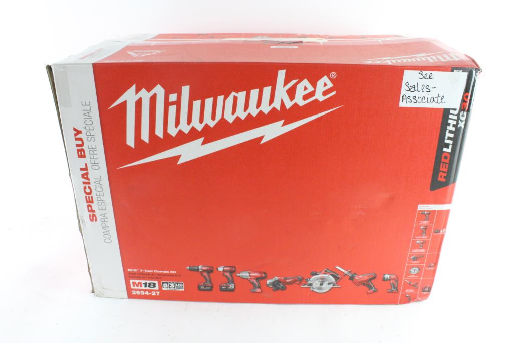 Milwaukee Power Tool Bulk Lot, 7 Pieces Property Room