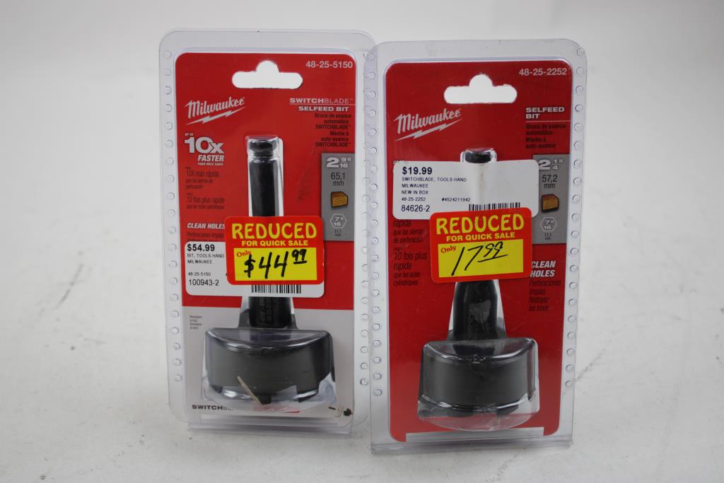 Milwaukee Selfeed Bits, 2 Pieces