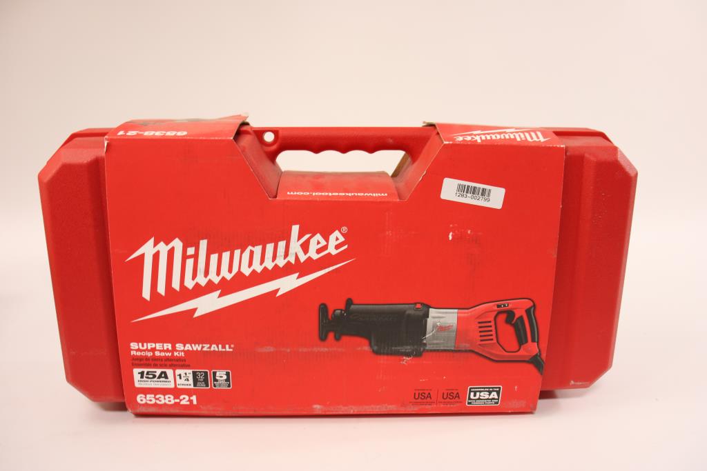 Milwaukee Super Sawzall Reciprocating Saw Kit Property Room