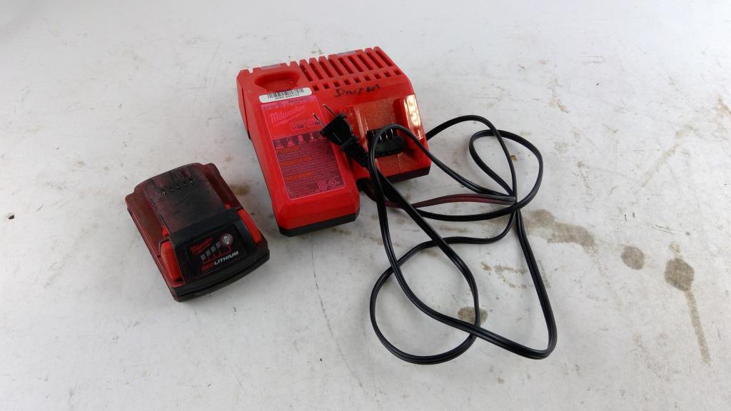 Milwaukee Tool Battery Charger W/ Battery