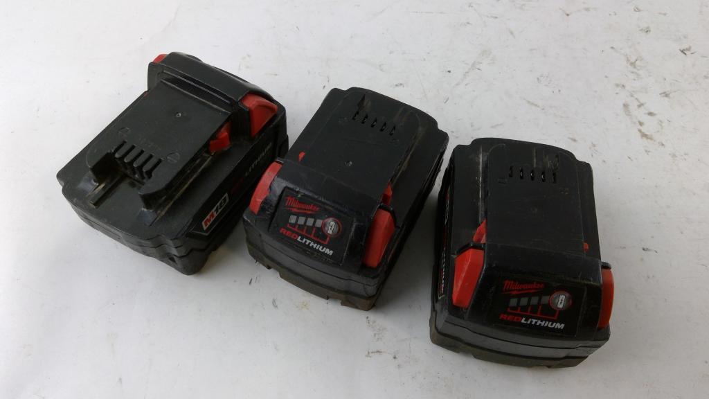 Milwuakee Tool Batteries 3 Pieces