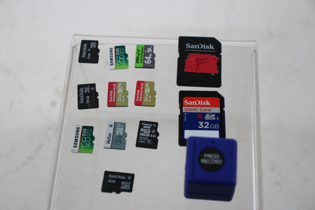 Mini Camera, SD Cards 14 Pieces Property Room