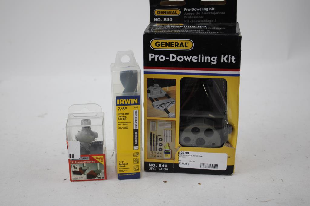 Mini Lathe Set, Pro-Doweling Kit, Chisel Set, Connect Pliers, And More, 7 Pieces