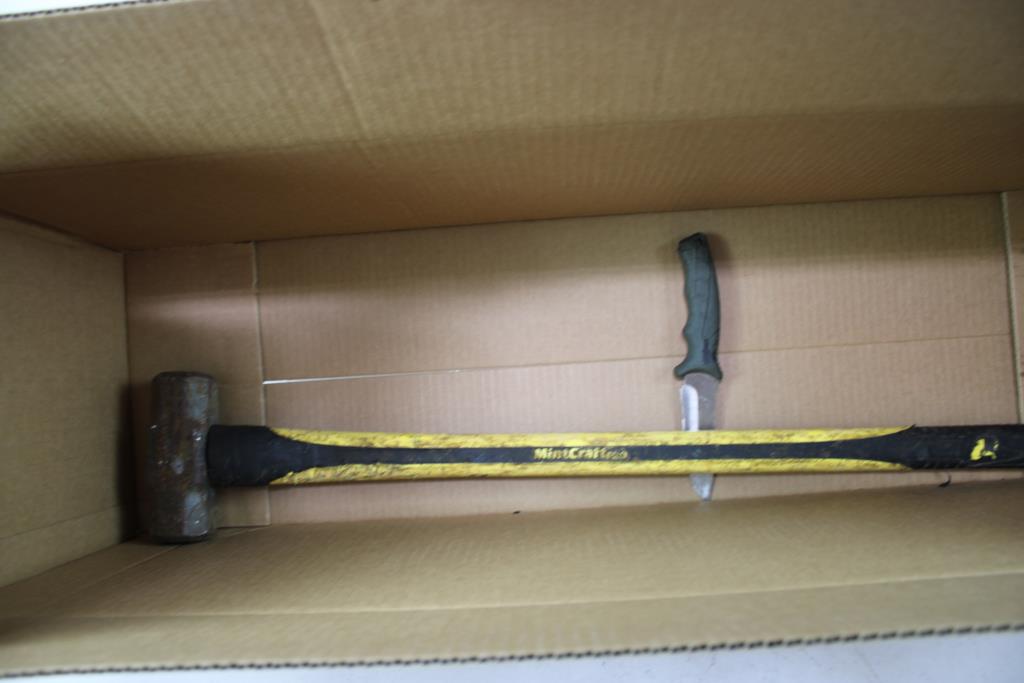 MintCraft Pro Sledgehammer, And Camillus 9" Knife, 2 Pieces