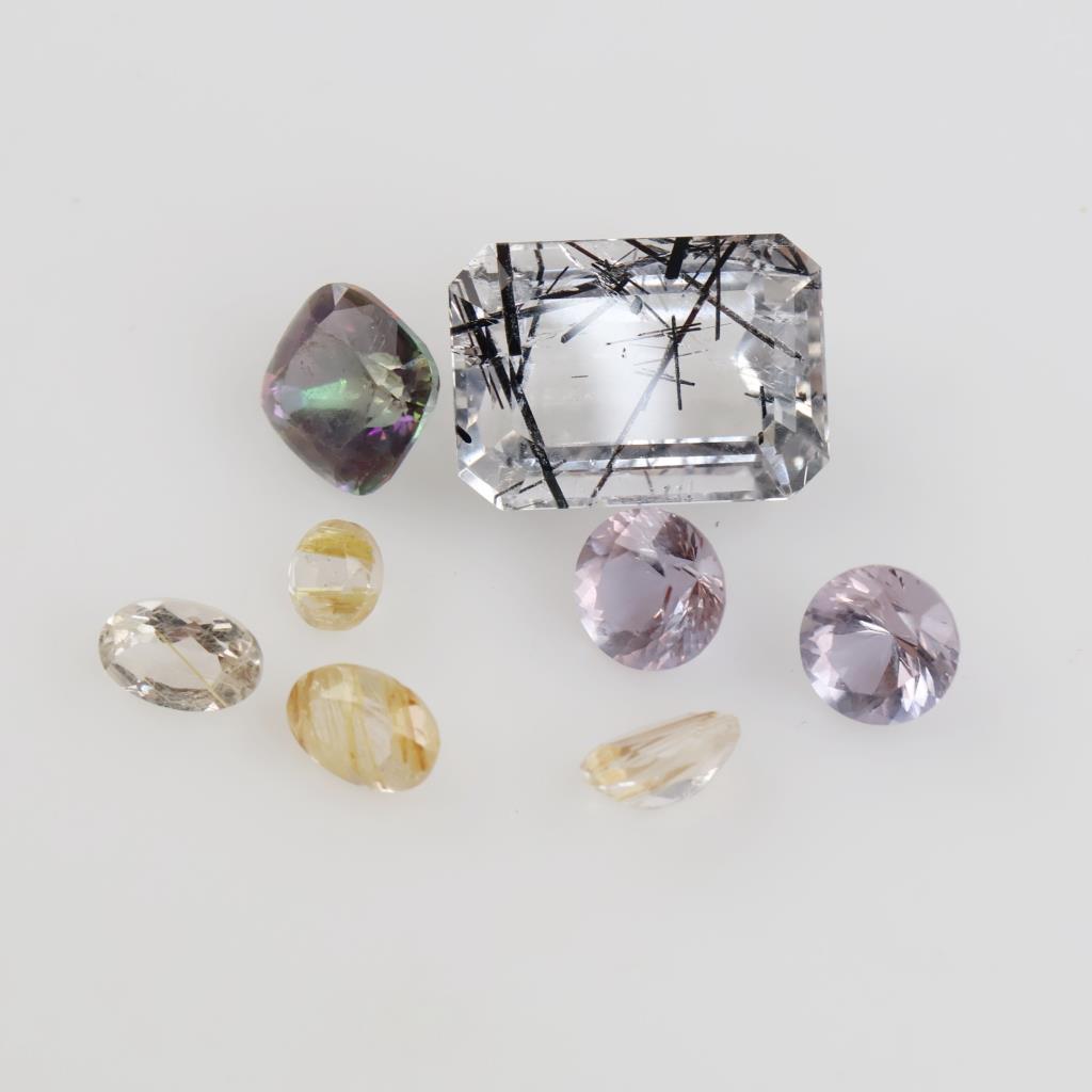 Mixed Faceted Loose Jewelry Craft Stones, 8 Stones