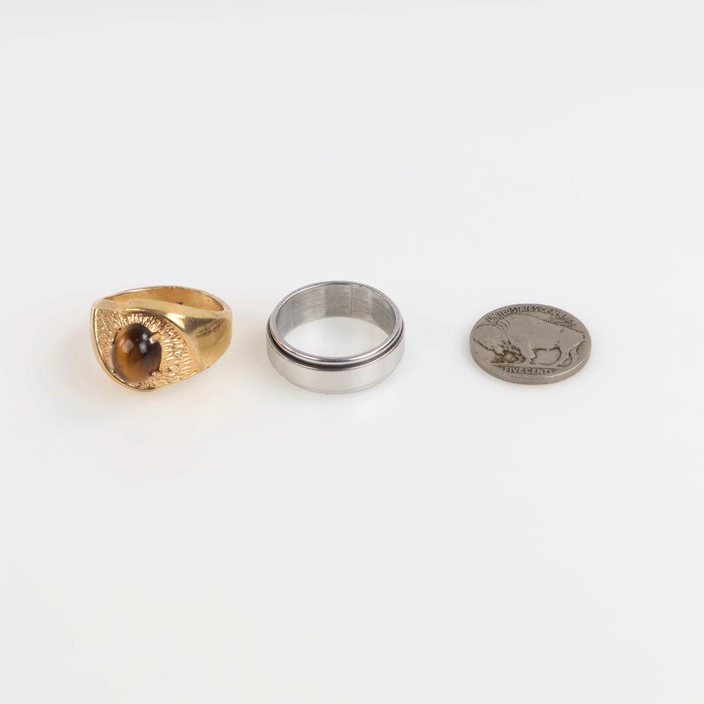 Mixed Jewelry And US Buffalo Nickel, 3 Pieces