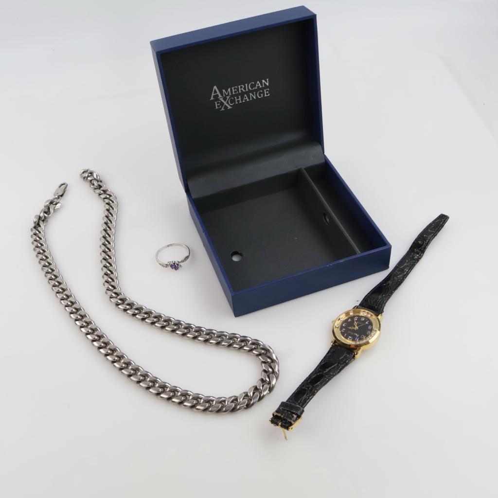 Mixed Jewelry And Watch, 3 Pieces