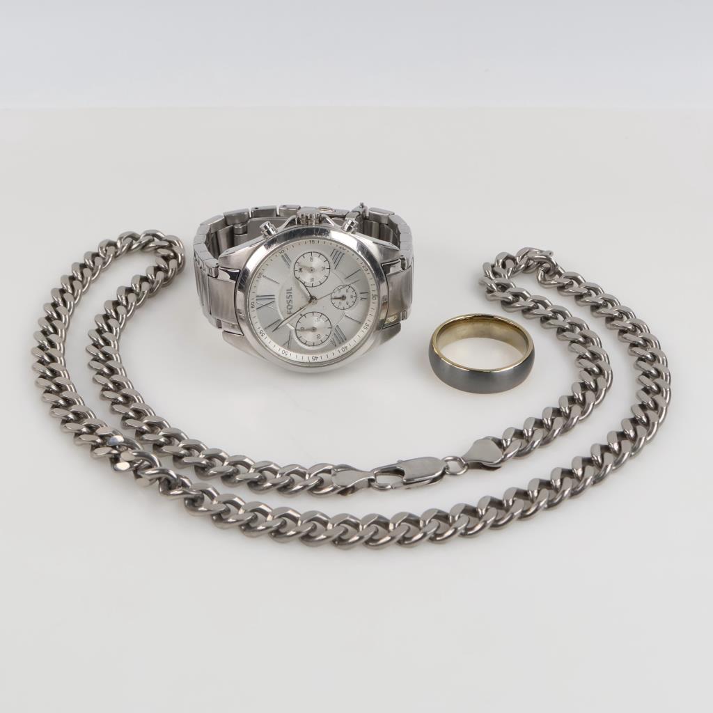 Mixed Jewelry And Watch, 3 Pieces