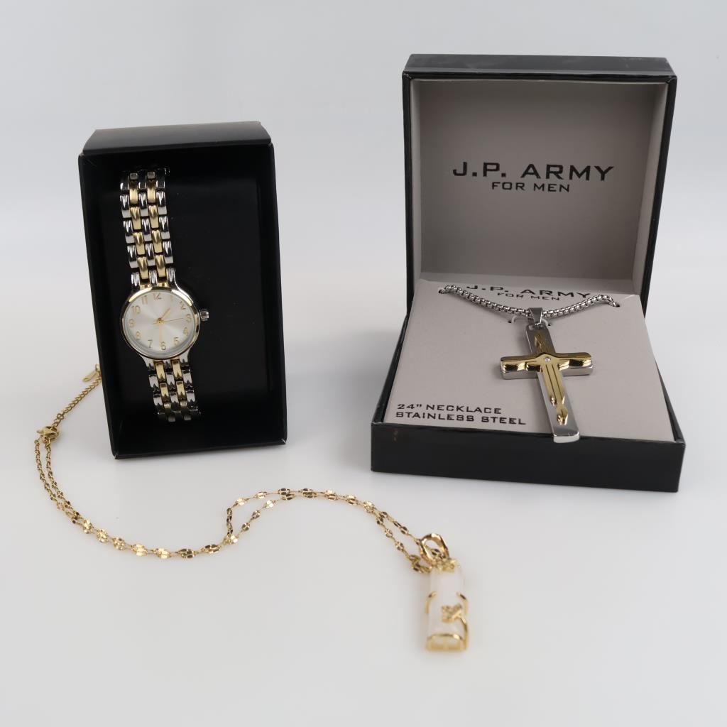 Mixed Jewelry And Watch, 3 Pieces