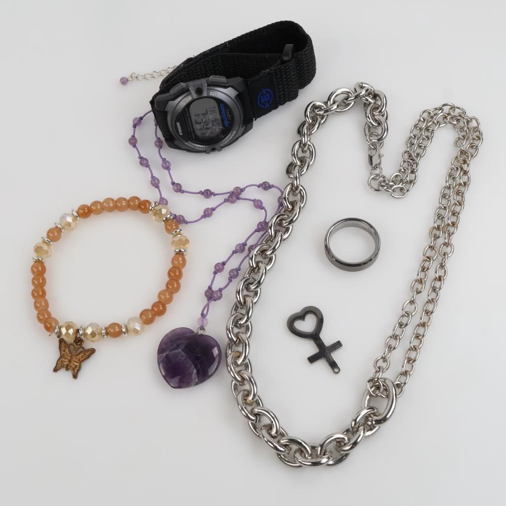 Mixed Jewelry And Watch, 6 Pieces
