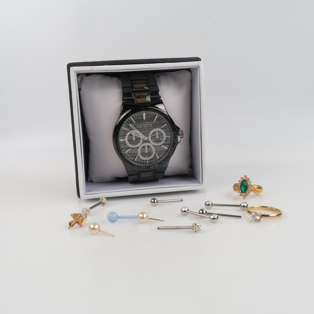 Mixed Jewelry And Watch, 8+ Pieces