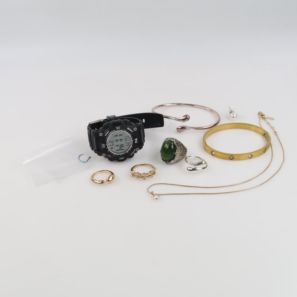 Mixed Jewelry And Watch, 8+ Pieces