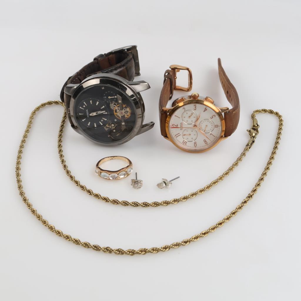 Mixed Jewelry And Watches, 5 Pieces