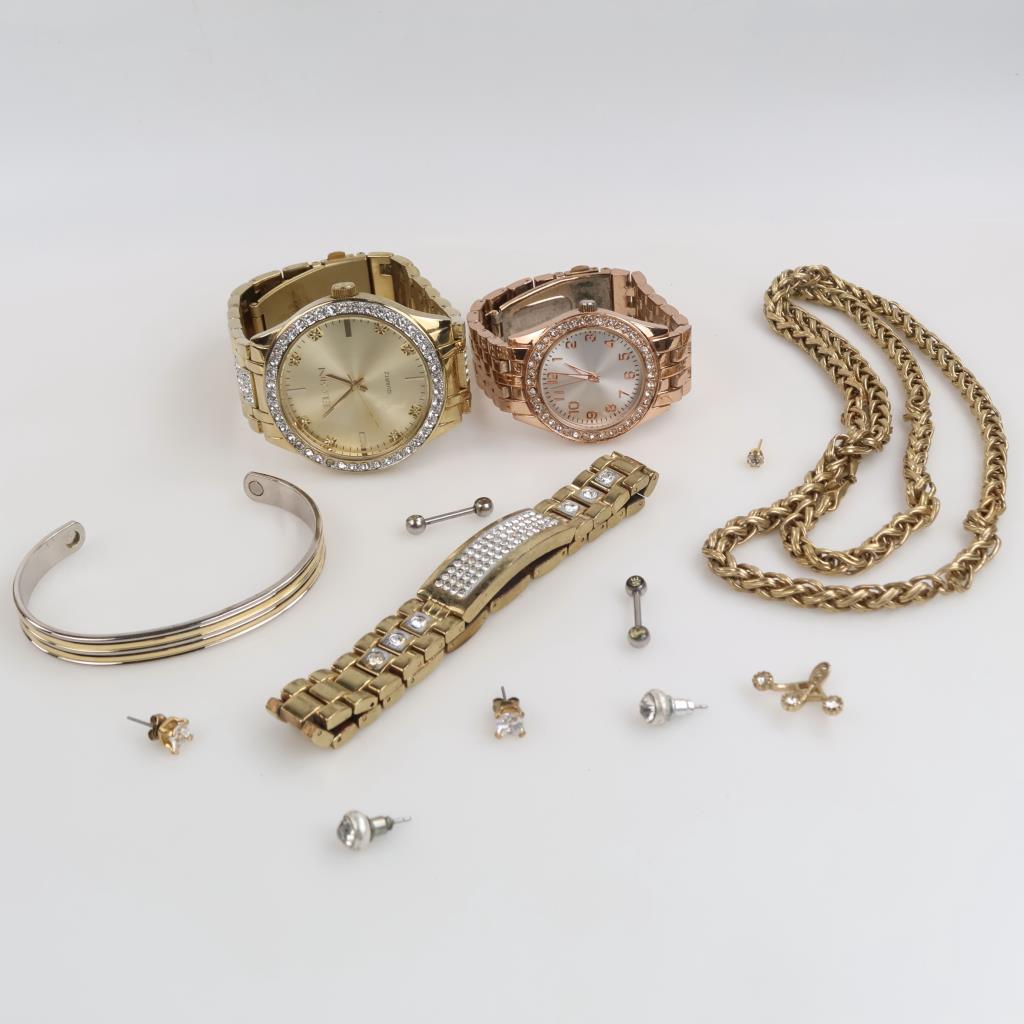 Mixed Jewelry And Watches, 7+ Pieces