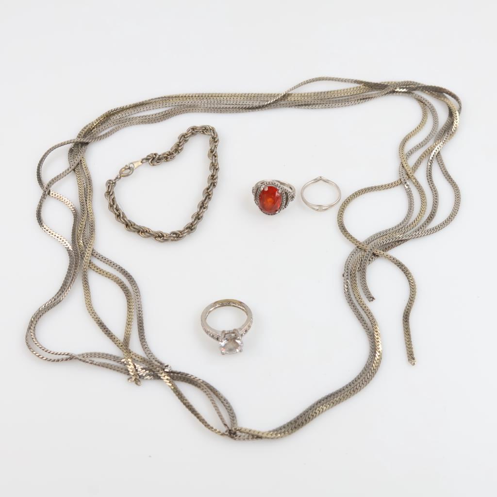 Mixed Jewelry Includes Silver, 4 Pieces