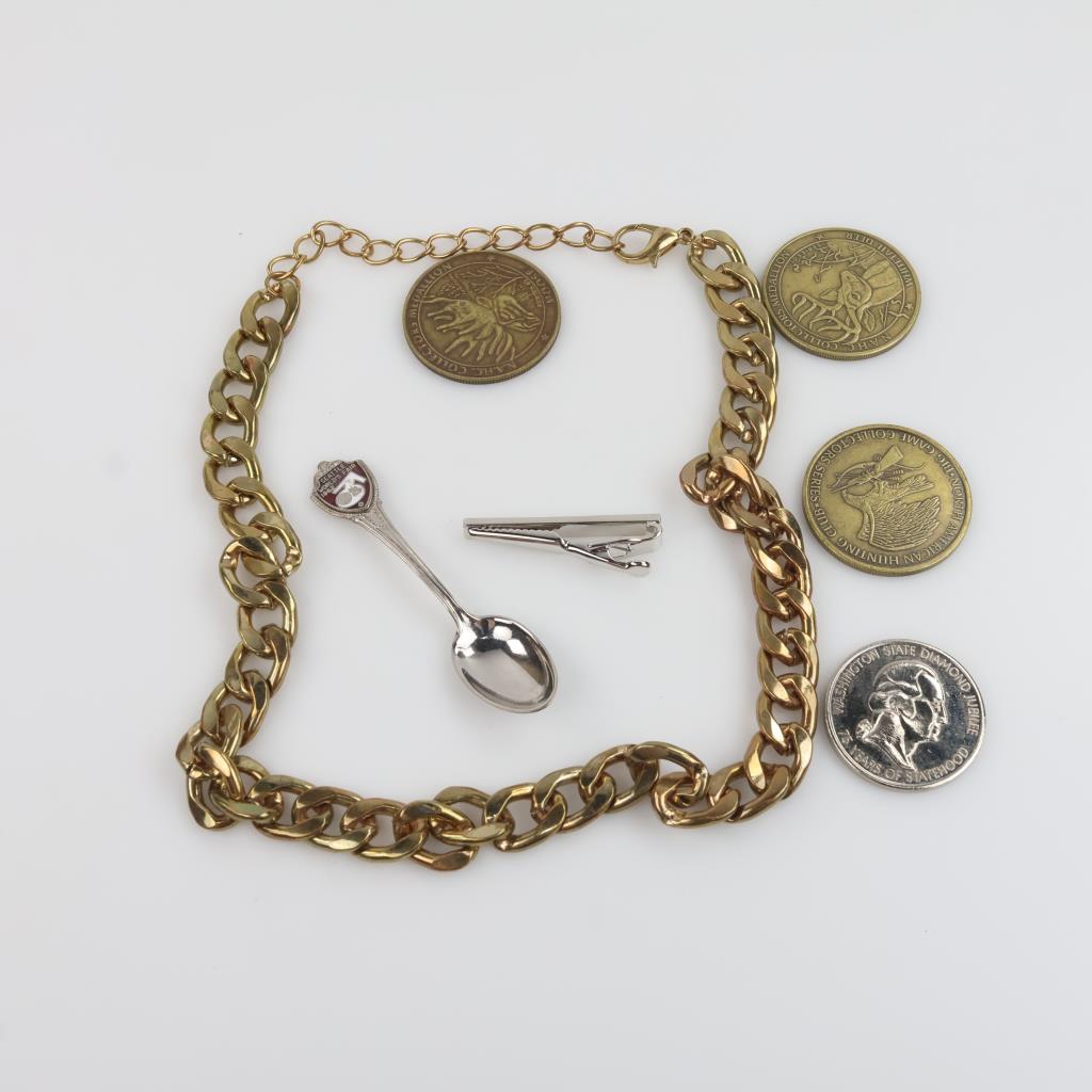 Mixed Jewelry & Tokens, 7 Pieces