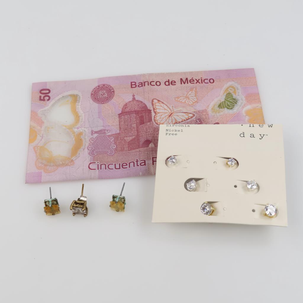 Mixed Jewelry With Mexican Pesos, 4+ Pieces