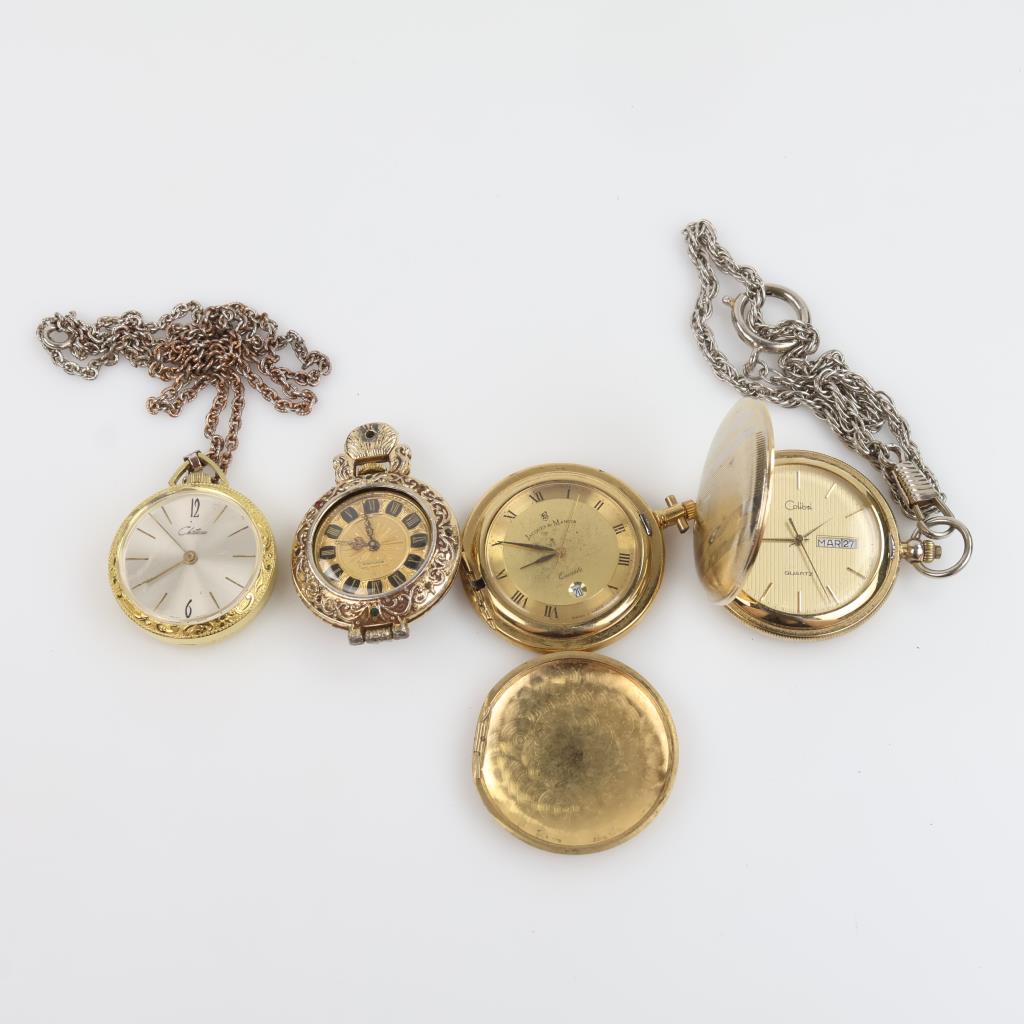 Mixed Pocket Watches And Case Piece, 4+ Watches
