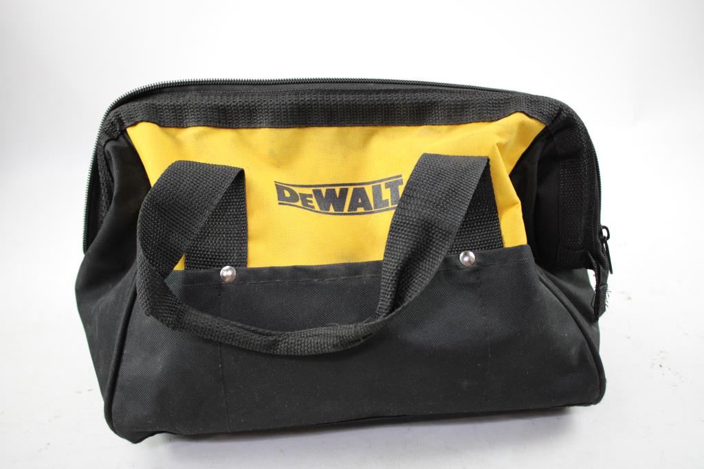 Mixed Tool Lot In Dewalt Tool Bag - Chisel, Pliers, Wrenches, And More