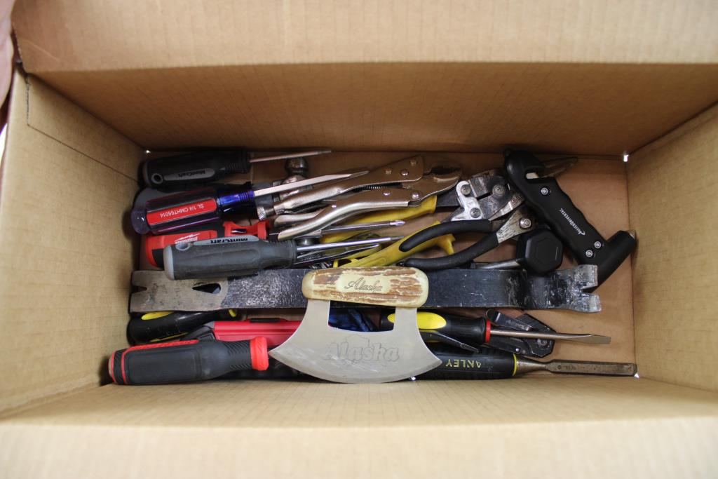 Mixed Tool Lot - Milwaukee Screwdriver, Craftsman Pry Bar, And More