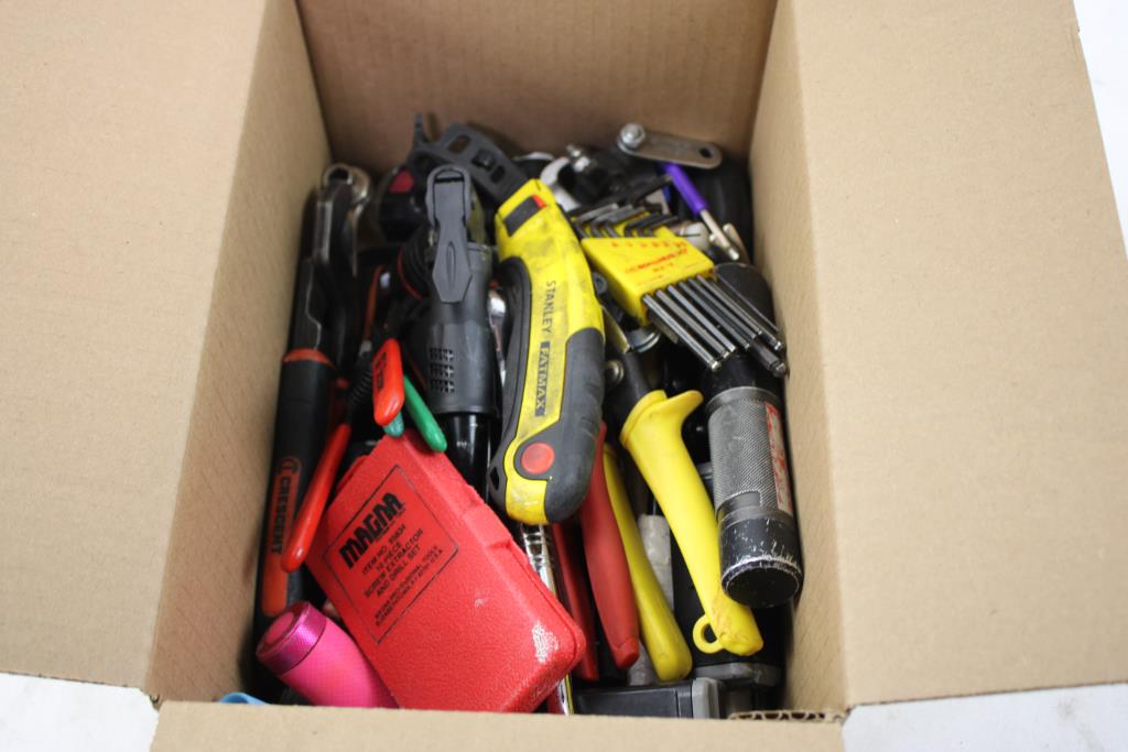 Mixed Tool Lot - Pliers, Flashlights, Wire Strippers, And More