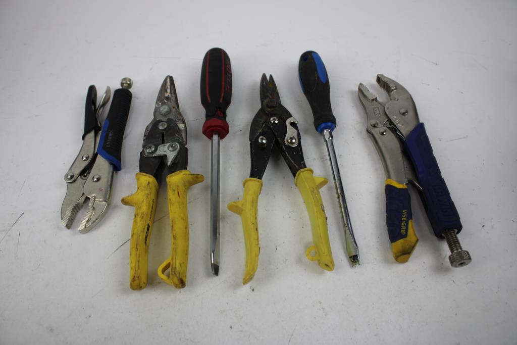 Mixed Tool Lot - Sockets, Pliers, Flashlight, And More