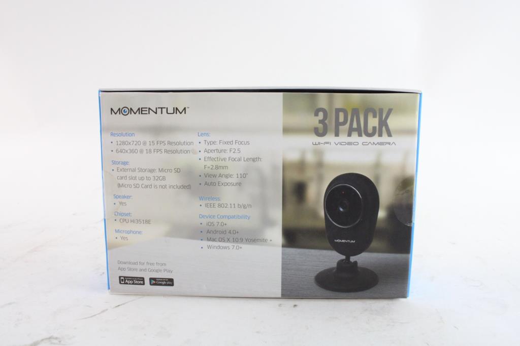 Momentum Security Cameras, 3 Pack Property Room