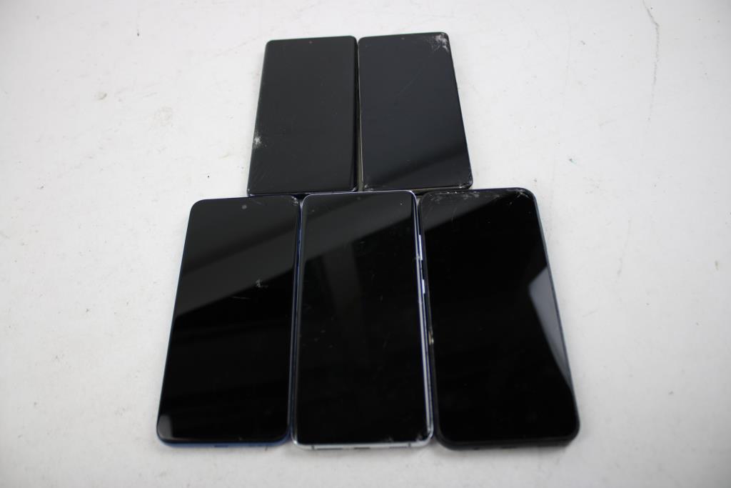 Motorola, Google, & Samsung Cell Phone Lot, 5 Pieces, Sold For Parts