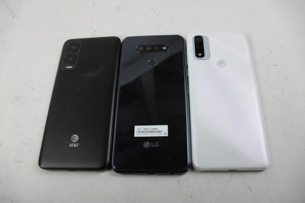 Motorola, LG, AT&T Cell Phone Lot, 3 Pieces, Sold For Parts | Property Room