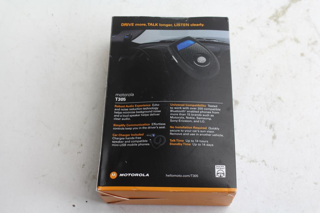 Motorola T305 Portable Bluetooth Car Speakerphone Property Room