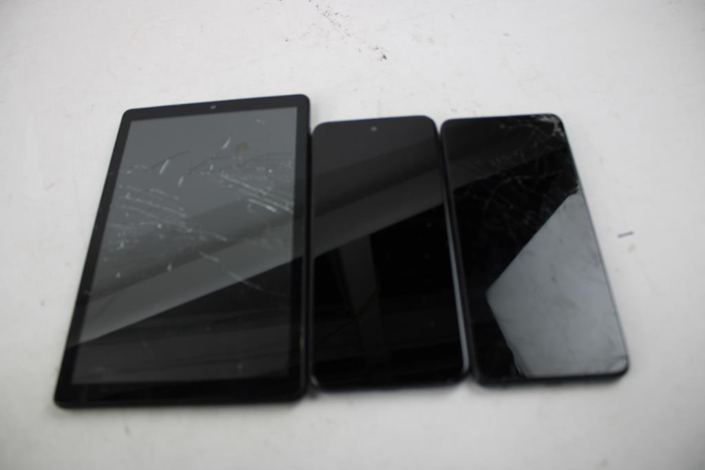 Motorola, TCL Cell Phone And Tablet Lot, 3 Pieces, Sold For Parts