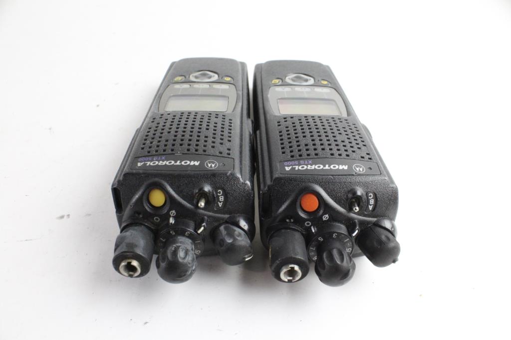 Motorola XTS 5000 Two Way Radios, 2 Pieces Property Room