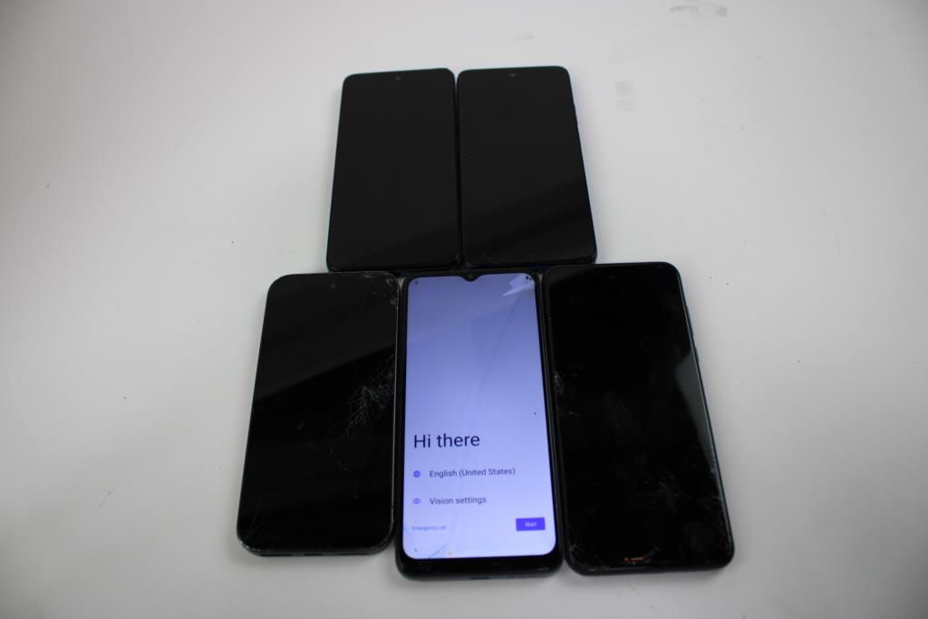 Motorolo, Blu, Google Cell Phone Lot, 5 Pieces, Sold For Parts