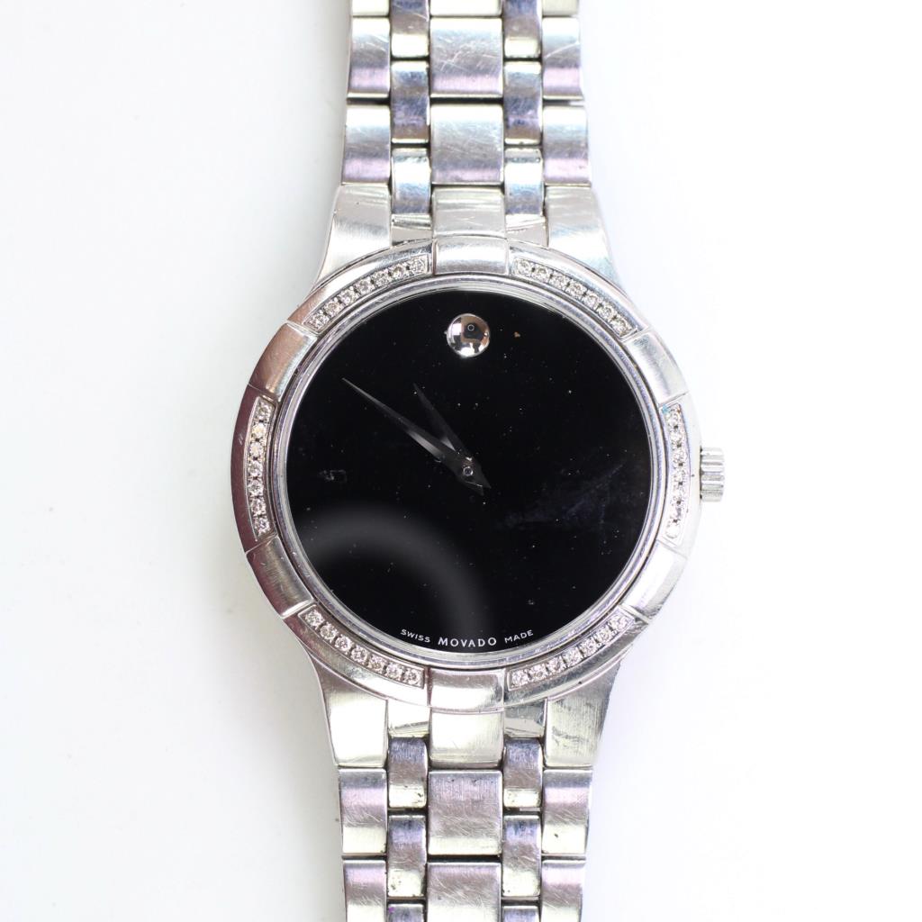 diamond bezel movado