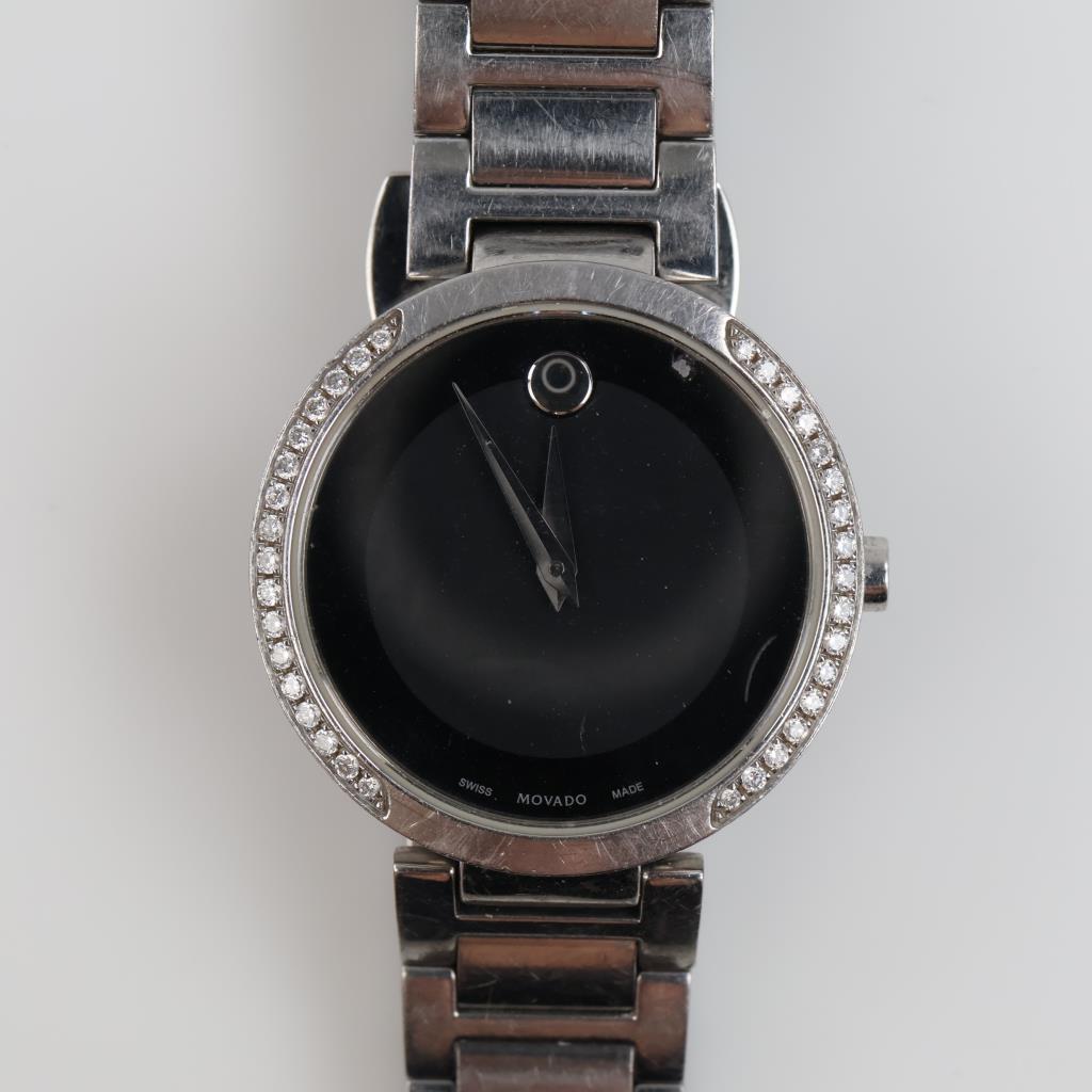 Movado Museum Classic Diamond Bezel Watch