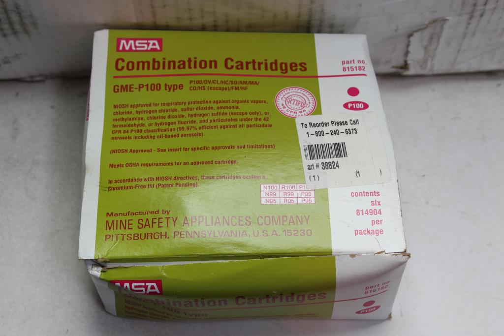 Msa Combination Gme P100 Replacement Respirator Cartridges 100 Cartridges Property Room