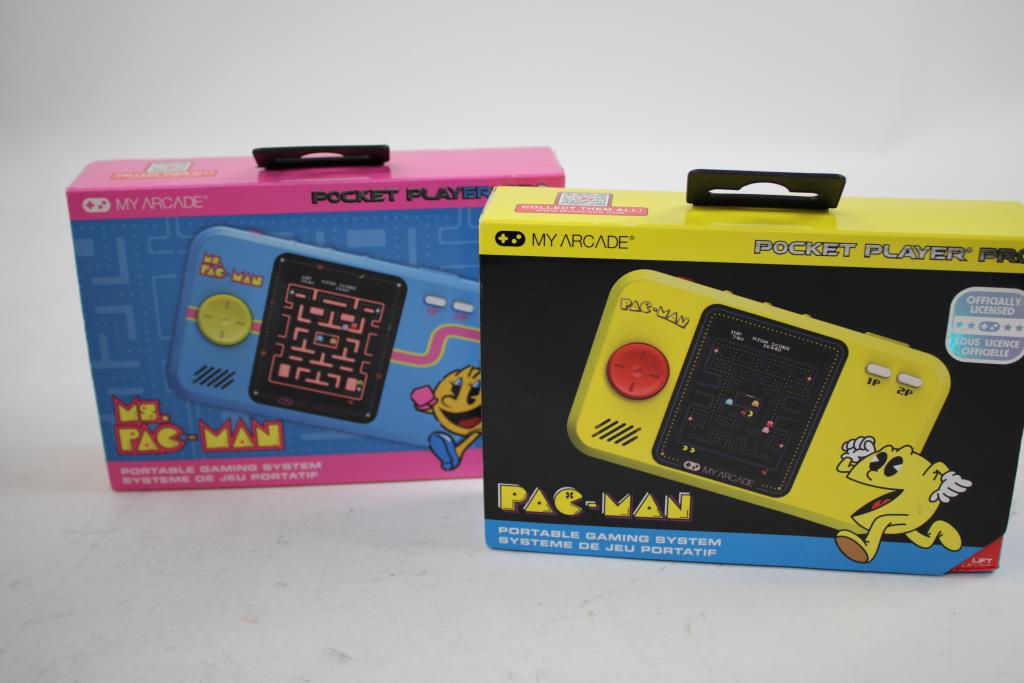 My Arcade Pocket Player Pro Portable Gaming Systems, Pac-Man, Ms. Pac-Man, 2 Pieces