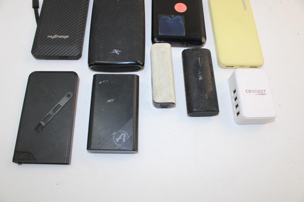 My Charge, Miniso, & More Assorted Power Banks; 5+ Pieces Property Room