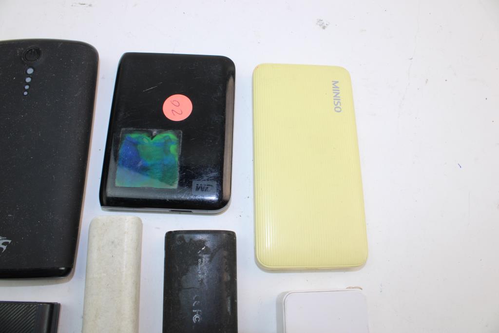 My Charge, Miniso, & More Assorted Power Banks; 5+ Pieces Property Room
