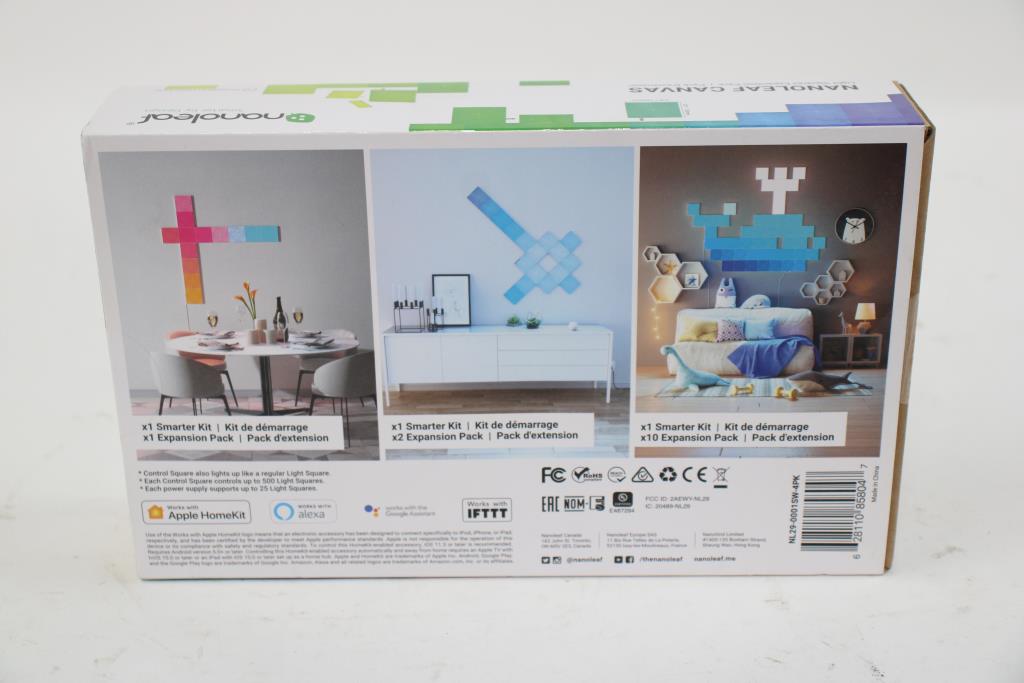 Nanoleaf Canvas Light Panels Expansion Kit 4 Pack Property Room