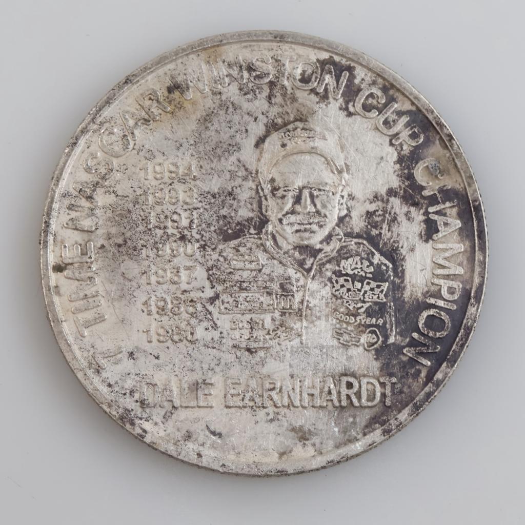 Nascar Winston Racing Series Dale Earnhardt Fine Silver 1Troy Oz Round