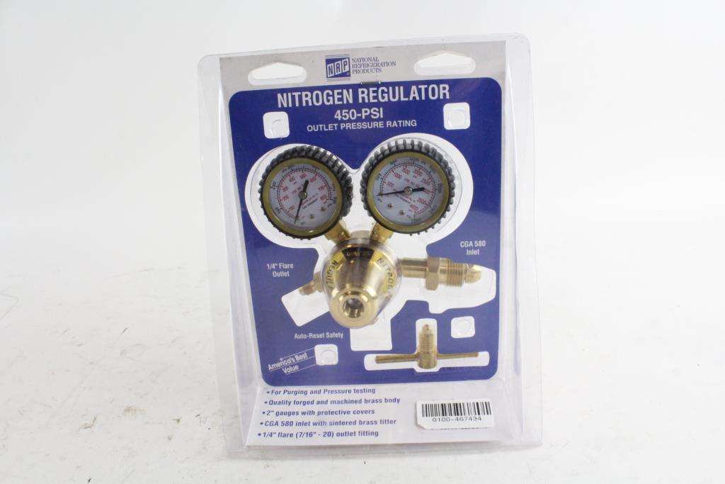 National Refrigeration Products Nitrogen Regulator Property Room