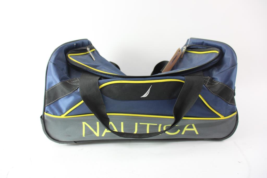 Nautica Rolling Duffel Bag, Yellow/Blue Property Room