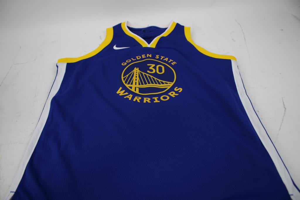 NBA Golden State Warriors Stephen Curry 30 Basketball Jersey, Blue, Size XL