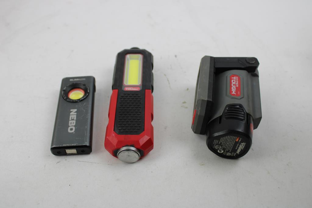 NEBO Slim, Hyper Tough Rechargeable LED, Work Light, Kyrpton Swivel Light, 4 Pieces