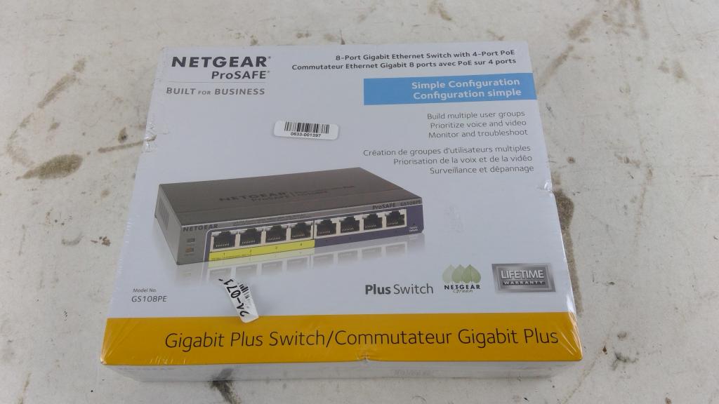 Netgear Prosafe 8 Port Gigabit Ehternet Switch