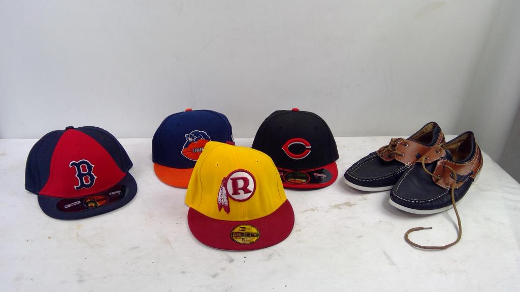 New Era 59Fifty 6-3/4 Sports Hats, With True Republic Men's Size 11 Shoe, 5 Pieces